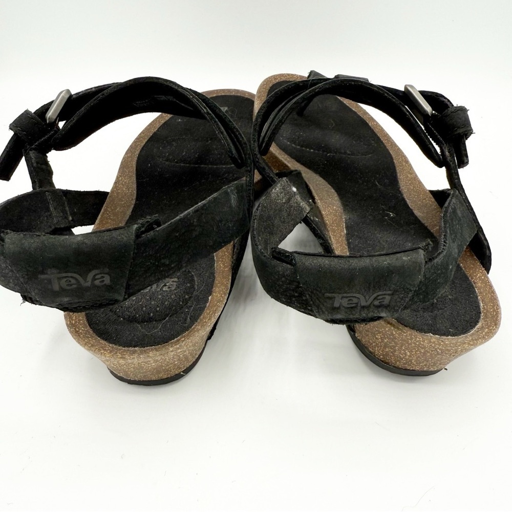 TEVA Mahonia 3-Point Cork Wedge Suede Leather Sandal Shoe - Picture 8 of 12
